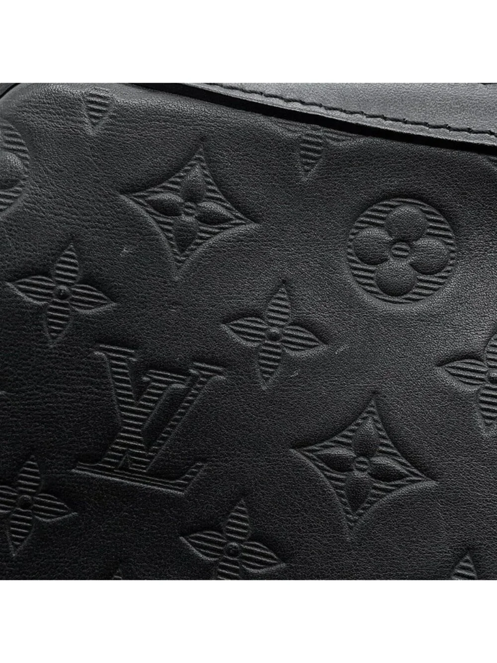 Louis Vuitton Shoulder Bag Monogram Shadow Duo Messenger Black